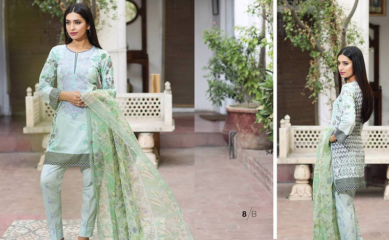 Rajbari Festive Lawn Collection Design 8B