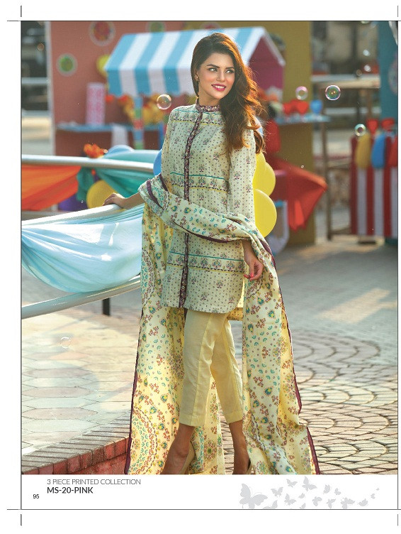 AlKaram Mid Summer Pinted Elegance Collection MS-20-Pink