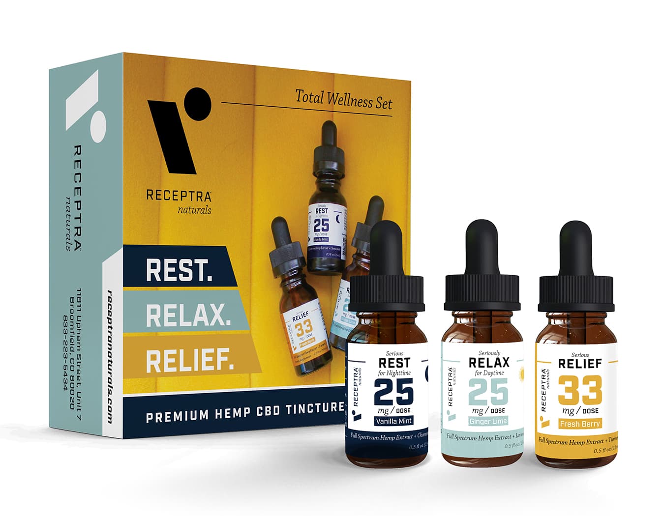 Total Wellness Boxed Set CBD Receptra