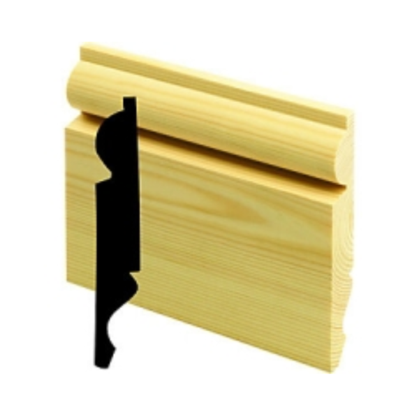 25 x 125 torus ogee skirting per mtr listers timber