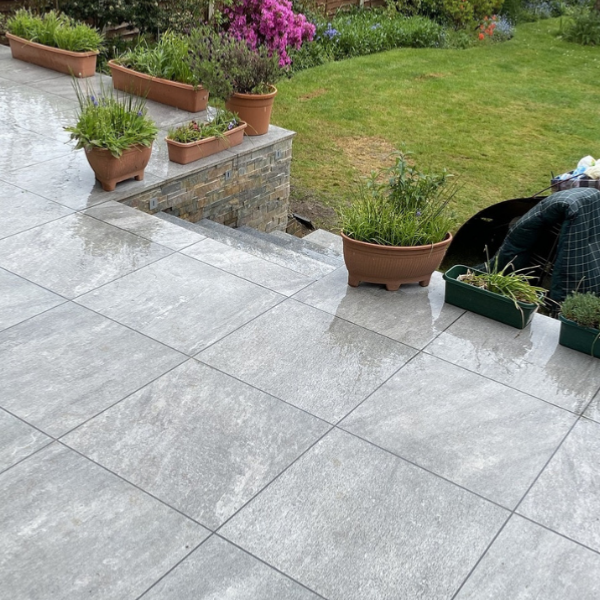 LAKE QUARTZ GREY PORCELAIN 19.50m2 PATIO PACK - Listers Timber