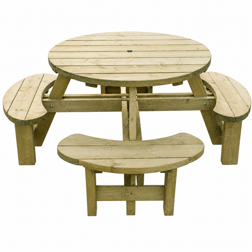 ROUND TABLE & BENCH SEAT