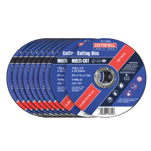 FAI/FILL INOX CUT OFF WHEEL 1.2 X 115MM 10PC TIN FAI/FILL INOX CUT OFF WHEEL 1.2 X 115MM 10PC TIN