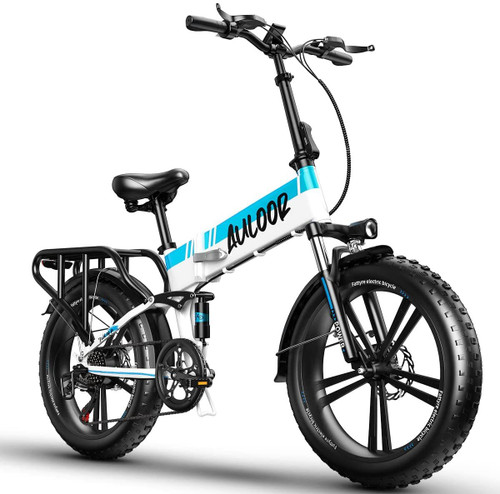 Auloor 20H1F 750W Foldable Electric Bike for Adults with 20'x4'Fat Tire,E Bikes MTB with LG 48V 12.8Ah Battery Shimano 7-Speed Ebike