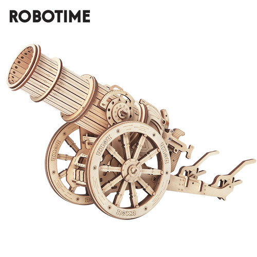 Robotime ROKR Wheeled Siege Artillery 3D Wooden Puzzle Game Toys for Children Kids KW801