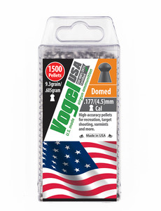 Vogel Domed Sport .177/4.5 cal, 9.3grain/.605gram Airgun Pellets-1500ct Vogel Domed Sport .177/4.5 cal, 9.3grain/.605gram Airgun Pellets-1500ct