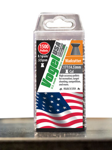 Vogel Wadcutter Sport .177/4.5 cal, 8.1grain/.525gram Airgun Pellet-1500ct Vogel Wadcutter Sport .177/4.5 cal, 8.1grain/.525gram Airgun Pellet-1500ct