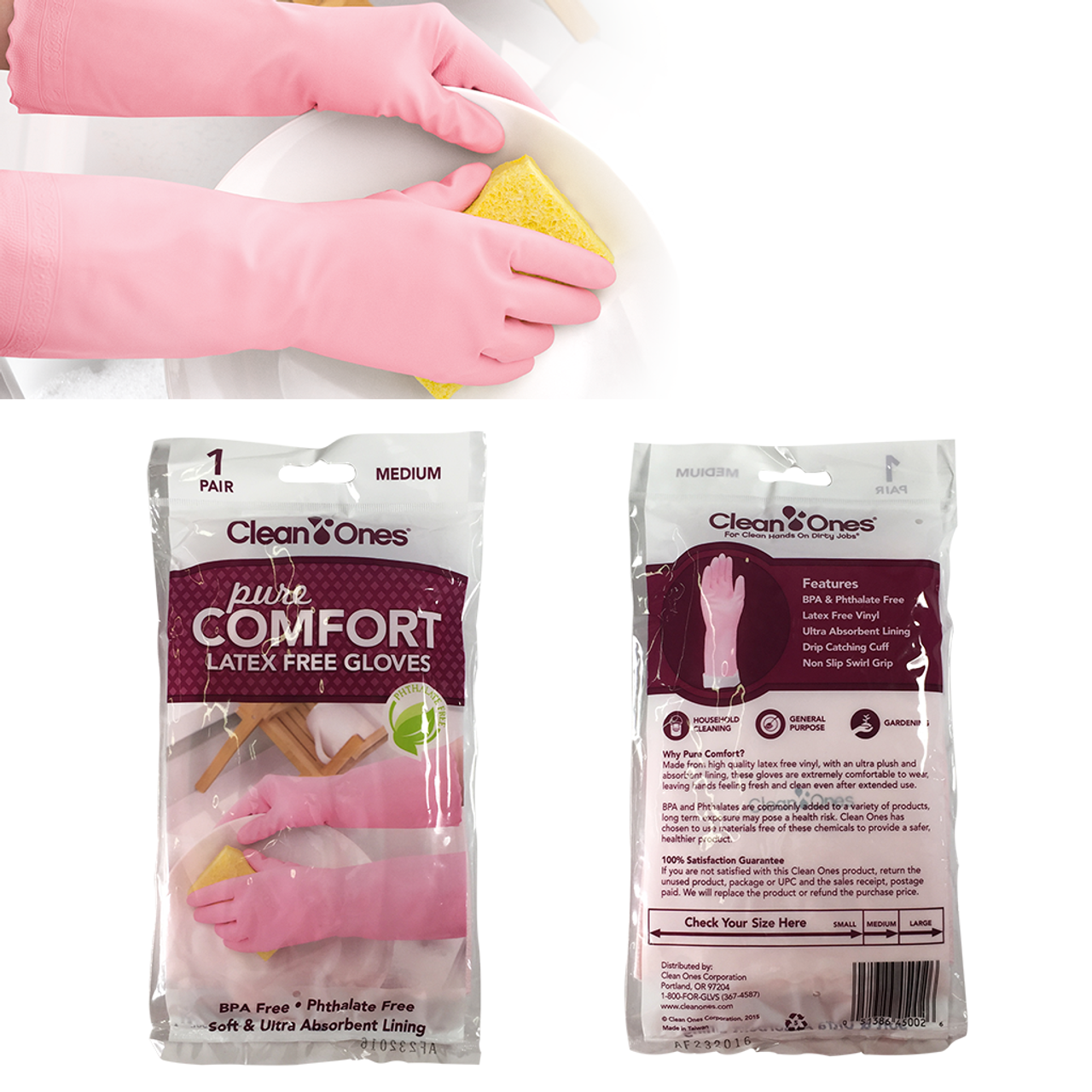 Clean Ones Latex-Free Household Gloves 