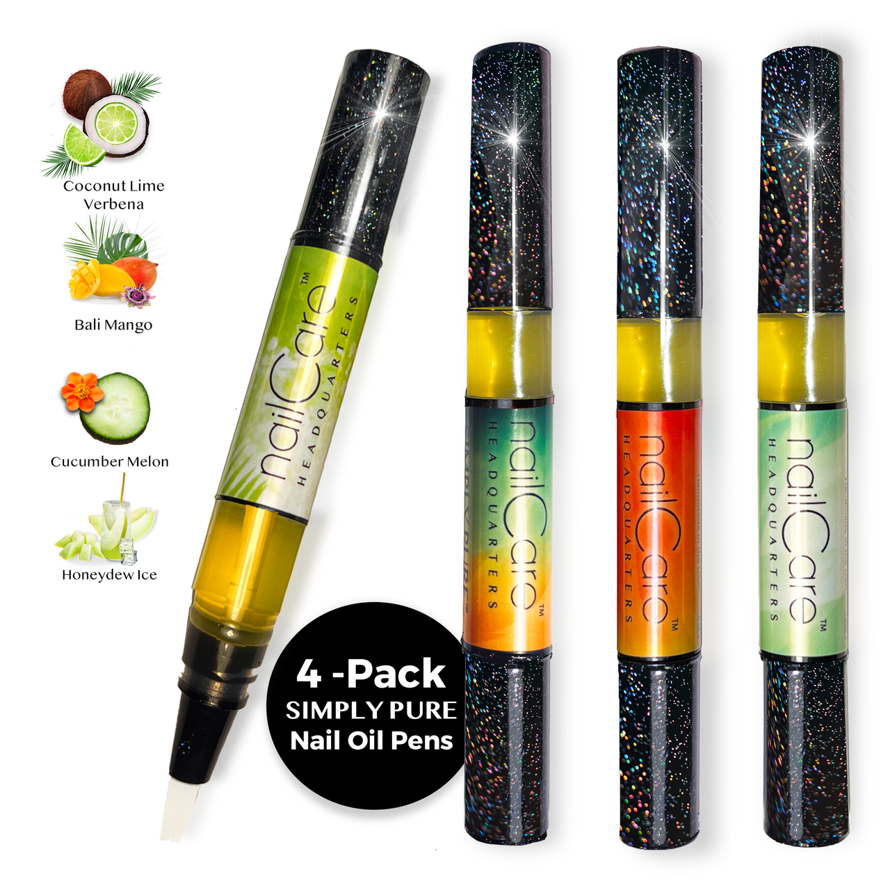 NEW! HOLO Twist Simply Pure™ Nail Oil Pens | 4-Pen Pack