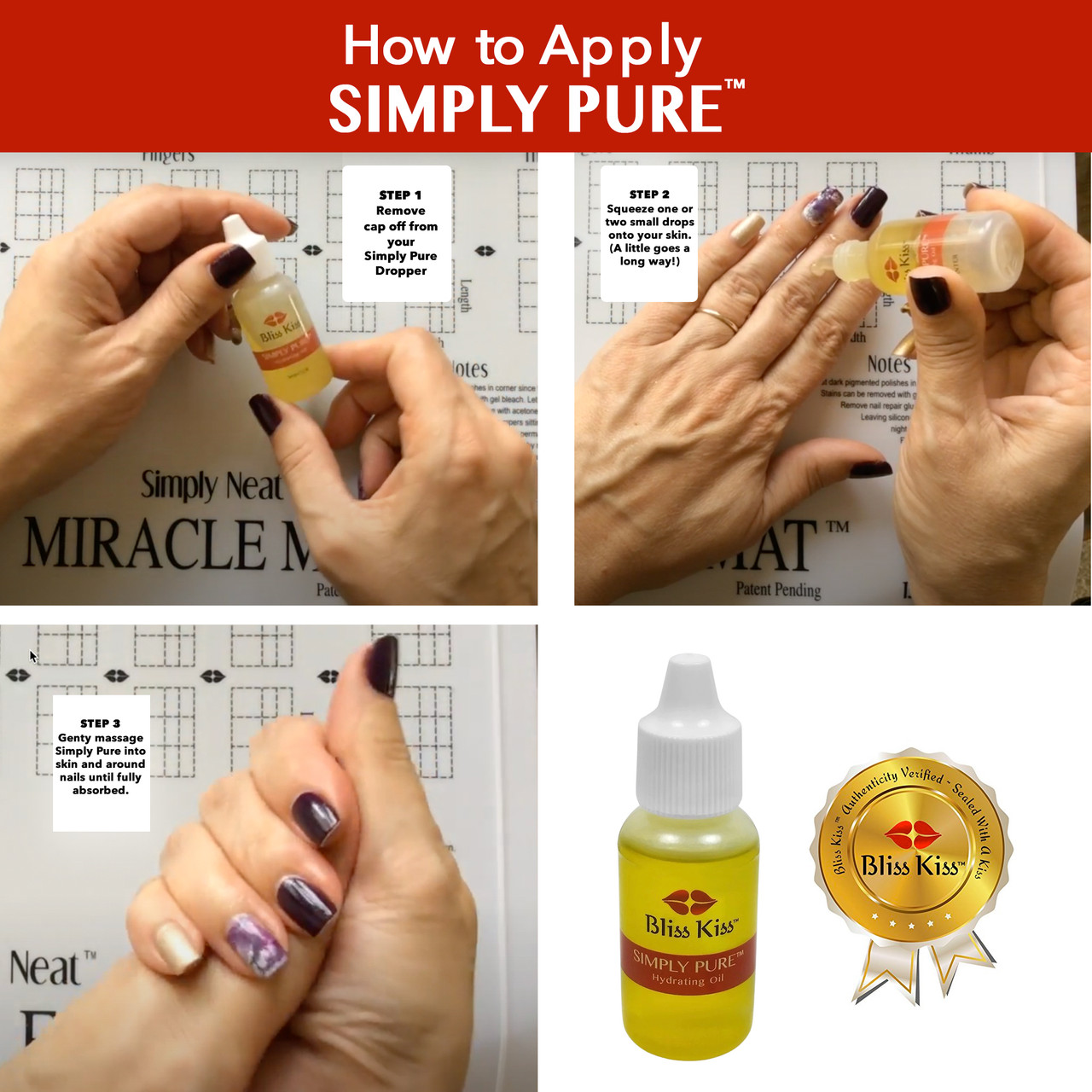 LE: Simply Pure™ Hydrating Oil 15 ml Dropper - Juicy Raspberry