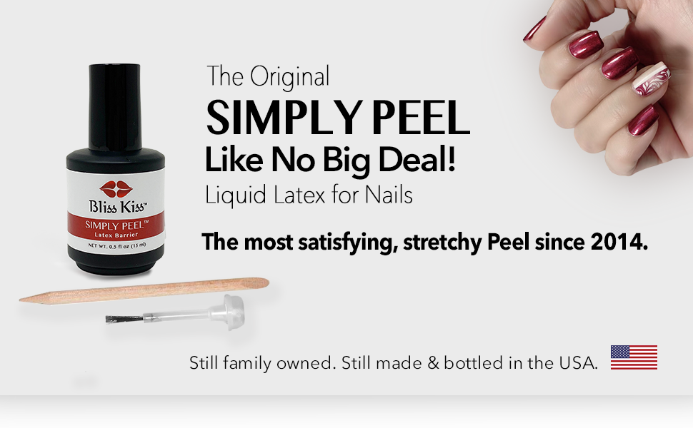 Simply Peel™ Liquid Latex Barrier - Glitter Free - New Black Bottle! -  Bliss Kiss by Finely Finished, LLC