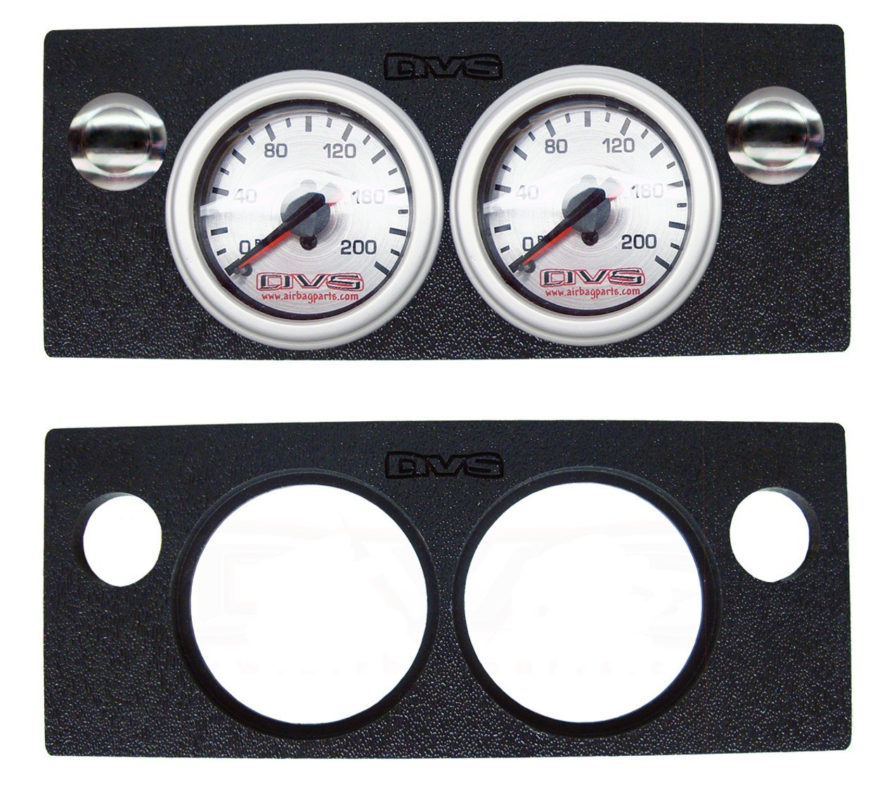 AVS Dual Gauge Panel with Two 2 Inch Gauge Cutouts & Two Upper Push ...