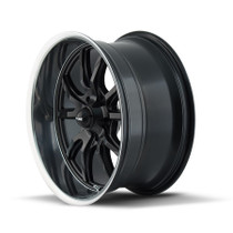 Ridler 650 Matte Black/Polished Lip 20X8.5 5-127 0mm 83.82mm