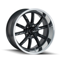 Ridler 650 Matte Black/Polished Lip 20X10 5-120 38mm 72.62mm