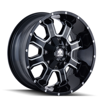 Mayhem Fierce 8103 Gloss Black/Milled Spokes 17X9 5-127/5-139.7 18mm 87mm