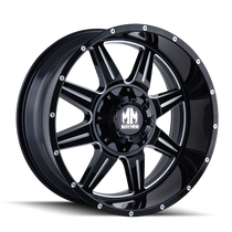 Mayhem 8100 Monstir Gloss Black/Milled Spokes 17X9 8-165.1/8-170 -12mm 130.8mm