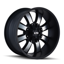ION 189 Satin Black/Machined Face 20X9 8-180 0mm 124.1mm