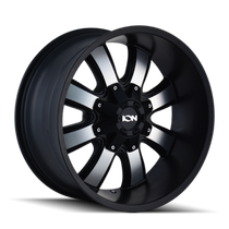 ION 189 Satin Black/Machined Face 18X10 8-165.1/8-170 -19mm 130.8mm