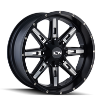 Ion 184 Satin Black/Milled Spokes 22X10 5-127/5-139.7 -19mm 87mm