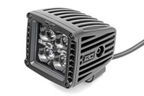 2-IN Square Mount Cree LED Lights (Pair / Black Series)(Spot Beam) side view