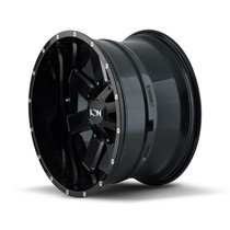 ION 141 Gloss Black/Milled Spokes 20X10 8-165.1/8-170 -19mm 130.8mm side view