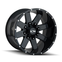 ION 141 Gloss Black/Milled Spokes 20X9 6-120/6-139.7 18mm 78.10mm front view