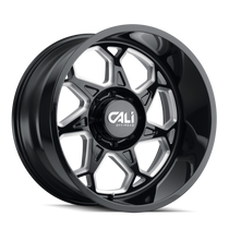 Cali Offroad Sevenfold Gloss Black/Milled Spokes 20x9 8x170 0mm 125.2mm