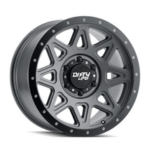 Dirty Life Theory Matte Gunmetal w/ Matte Black Lip 17x9 6x139.7 -12mm 106mm