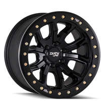 Dirty Life DT1 Matte Black w/ Simulated Beadlock Ring 17x9 5x139.7 -38mm 108mm