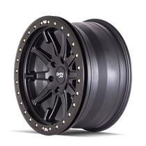 Dirty Life DT2 Matte Black w/ Simulated Beadlock Ring 20x9 6x139.7 12mm 106mm - side view
