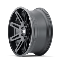 ION 142 Matte Black 18x9 6x139.7 0mm 106mm - side wheel view