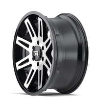 ION 142 Black w/ Machined Face 17x9 8x170 -12mm 130.8mm - side wheel view