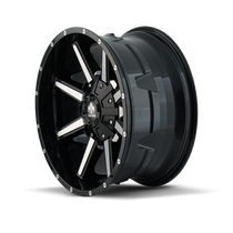 Mayhem Arsenal Gloss Black/Machined Face 18X9 8x165.1/8x170 18mm 130.8mm - wheel side view