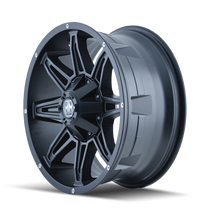 Mayhem Rampage 8090 Matte Black 20x10 6x135/6x139.7 -25mm 108mm - wheel side view