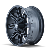 Mayhem Rampage 8090 Matte Black 22x9.5 8x165.1/8x170 -6mm 130.8mm - wheel side view