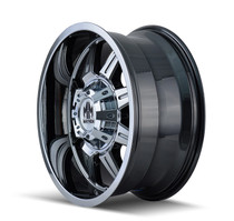 Mayhem 8100 Monstir Chrome 20x10 5x127/5x139.7 -12mm 87mm - wheel side view