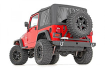 Jeep Classic Full Width Rear Bumper w/ Tire Carrier (87-06 Wrangler YJ/TJ)- mounted view