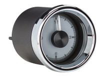 2 1/16" Round Universal HDX Clock Silver Alloy side view