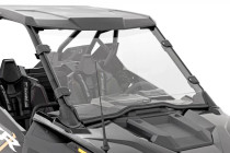 Polaris Scratch Resistant Full Windshield (20-22 Polaris RZR Pro XP/ Pro XP R) - with Poly Sport Roof mounted view