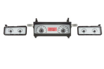 1973-77 Chevy Malibu/Monte Carlo/EL Camino/GMC Sprint Pickup VHX Instruments (Square Gauges) - Silver Alloy with Red Lighting