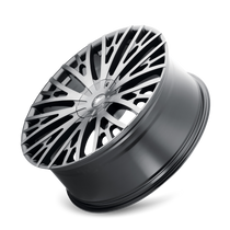 Mazzi Twist Tie 373 Matte Black w/ Machined Dart Tint 18x8 5x112/5x120 35mm 74.1mm