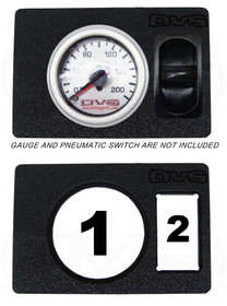 AVS Single Gauge Panel with One 2 Inch Gauge Cutouts & Pneumatic Switch Cutouts