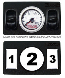 AVS Single Gauge Panel with One 2 Inch Gauge Cutouts & Two Pneumatic Switch Cutouts