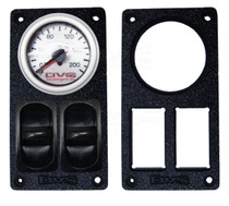 AVS Vertical Single Gauge Panel with One 2 Inch Gauge Cutouts & Two Pneumatic Switch Cutouts  & Mounting Holes