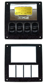 AVS Gauge Panel with AVS Digital Gauge and Four Pneumatic Switch Cut Outs