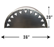 X-Large Wheel Tubs - Dimple Died Triangle on Side Panels (Pair) - length and height