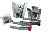 Leaf spring hanger and shackles