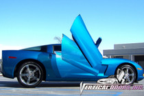 Vertical Doors 2005-2013 CHEVY CORVETTE "C-6" Bolt on Lambo Door Kit - displayed on a vehicle