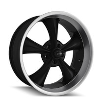 Ridler 695 Matte Black/Machined Lip 17X8 5-127 0mm 83.82mm