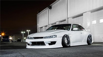 1995-2000 Nissan 240SX/Silvia (USA) Air Lift Kit with Manual Air Management- Front/Side View